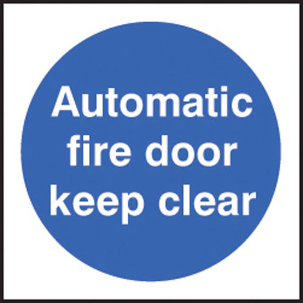 Picture of 100 S-A labels 100x100mm auto fire door keep clear