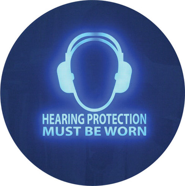 Picture of Noise activated sign - Hearing protection must be worn