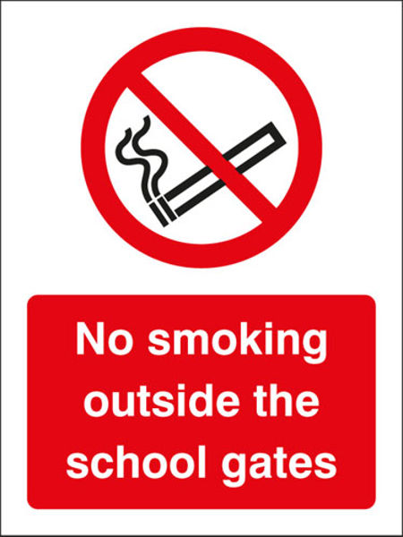 Picture of No smoking outside the school gates