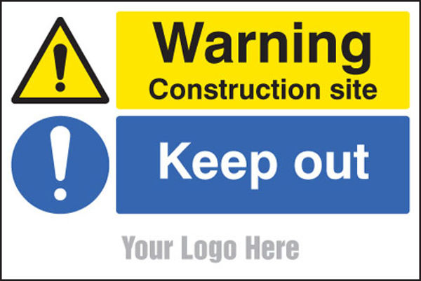 Picture of Warning construction site Keep out, site saver sign 600x400mm