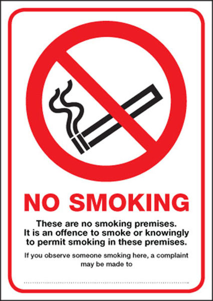 Picture of These are no smoking premises A4 rigid plastic