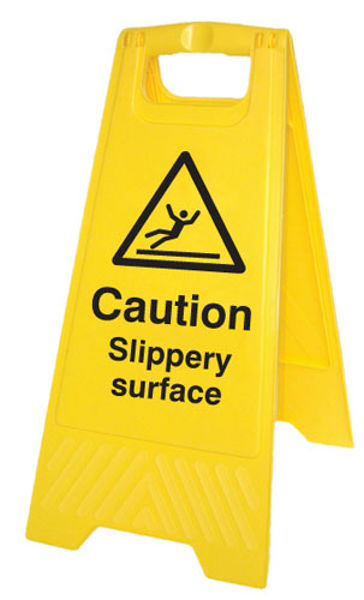 Picture of Caution slippery surface (free-standing floor sign)