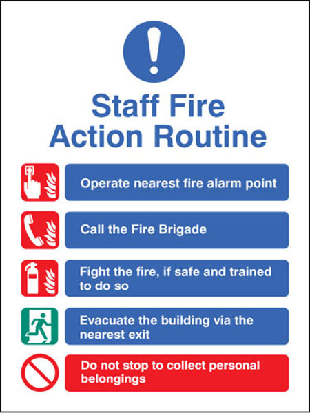 Picture of Staff fire action routine