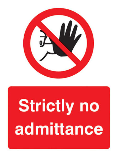 Picture of Strictly no admittance