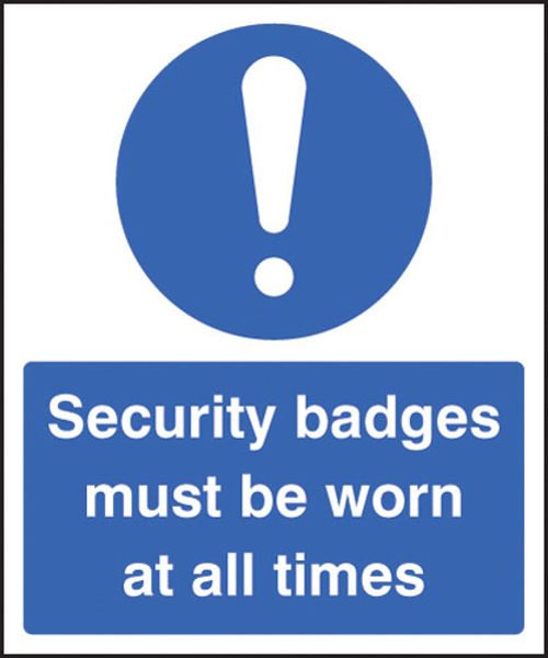 Picture of Security badges must be worn all times