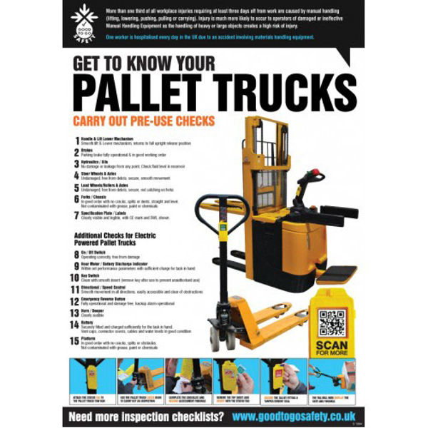 Picture of GTG Pallet Truck Inspection poster 420x594mm synthetic paper