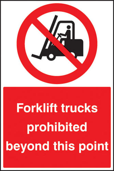 Picture of Forklifts prohibited beyond this point floor graphic 400x600mm