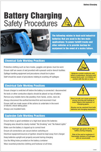 Picture of Battery charging safety checklist poster