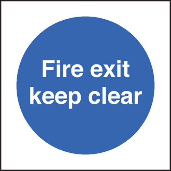 Picture of Fire exit keep clear  