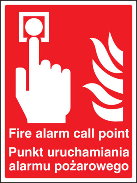 Picture of Fire alarm call point (English-polish)