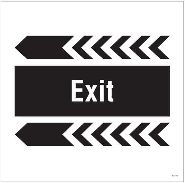 Picture of Exit, arrow left site saver sign 400x400mm