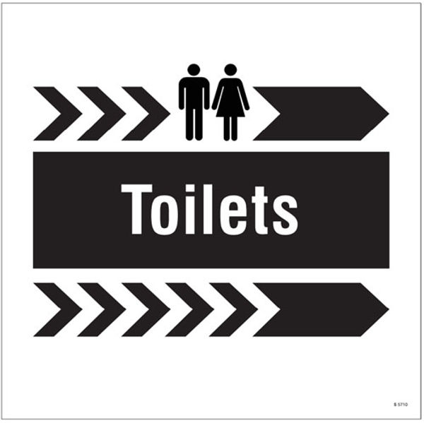 Picture of Toilets, arrow right site saver sign 400x400mm
