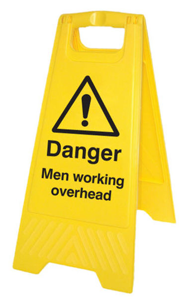 Picture of Danger men working overhead (free-standing floor sign)