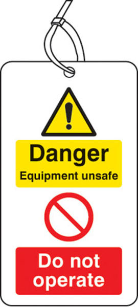 Picture of Danger equipment unsafe do not operate D-S tag pk of 10
