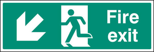 Picture of Fire exit arrow down left