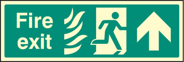 Picture of Fire exit - arrow up HTM