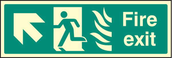 Picture of Fire exit - arrow up left HTM
