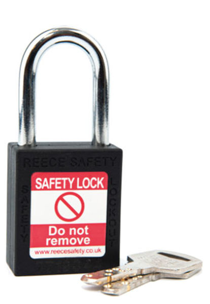 Picture of Safety Lockout Padlock, Keyed Different, Black