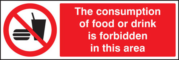 Picture of Consumption of food or drink is forbidden in this area