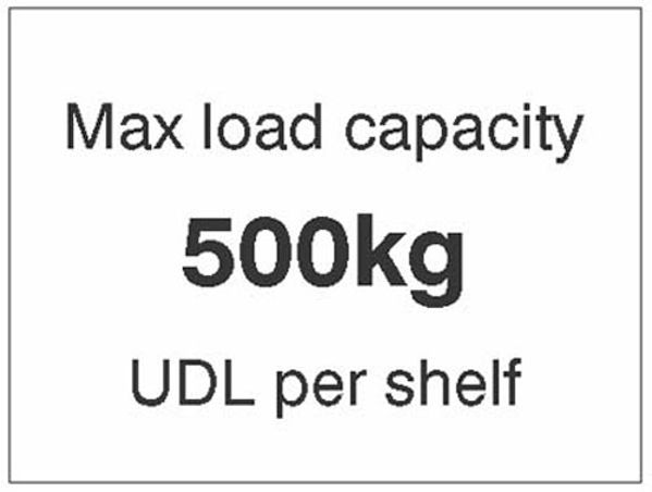 Picture of Max load capacity 500kg UDL per shelf, 100x75mm magnetic PVC
