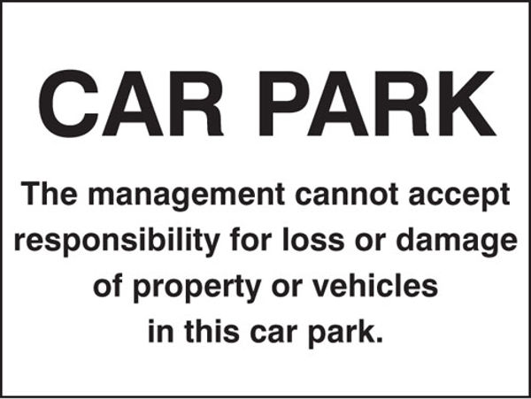 Picture of Car park disclaimer