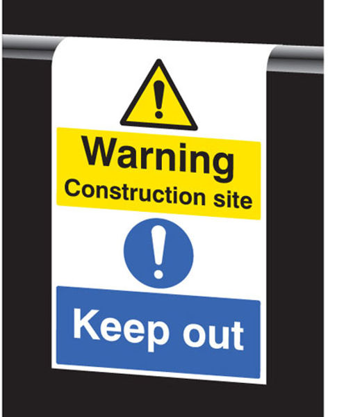 Picture of Roll top - Warning construction site keep out