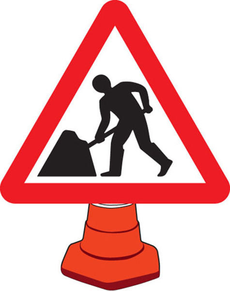 Picture of Road works cone sign 750mm