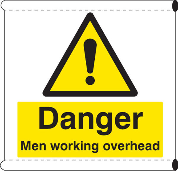 Picture of Scaffold Banner - Danger men working overhead (c-w loops)