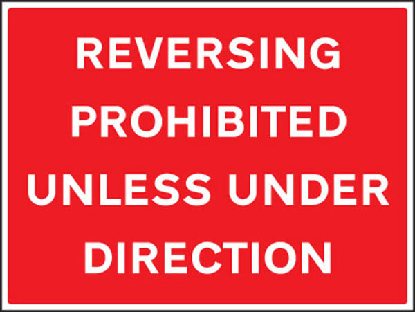 Picture of Reversing prohibited unless under direction