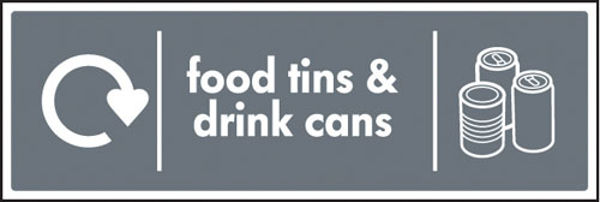 Picture of WRAP Recycling Sign - Food tins & drink cans