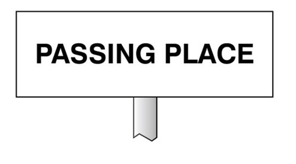 Picture of Verge sign - Passing place 450x150mm (post 800mm)