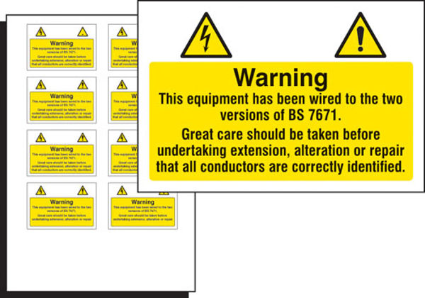Picture of Electrical hazard label Sheet of 10
