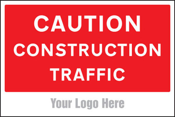 Picture of Caution construction traffic, site saver sign 600x400mm