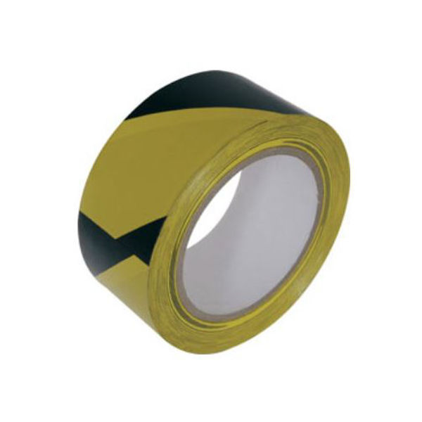 Picture of Barrier tape black-yellow 55mm self adhesive 33Mtr