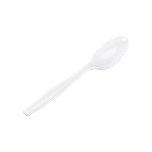 Picture of White Plastic Teaspoons (packs of 100)