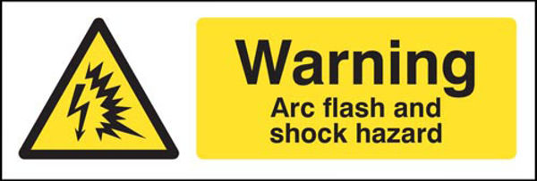 Picture of Warning Arc flash and shock hazard