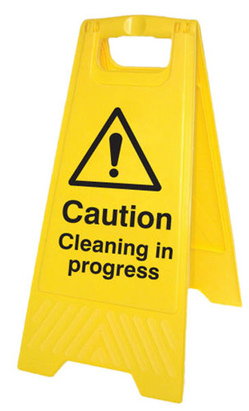Picture of Caution cleaning in progress (free-standing floor sign)