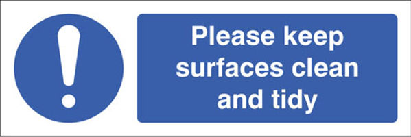 Picture of Please keep surfaces clean and tidy