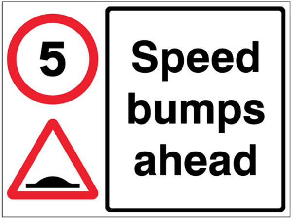 Picture of 5mph Speed bumps ahead