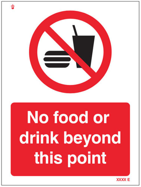 Picture of No food or drink beyond this point