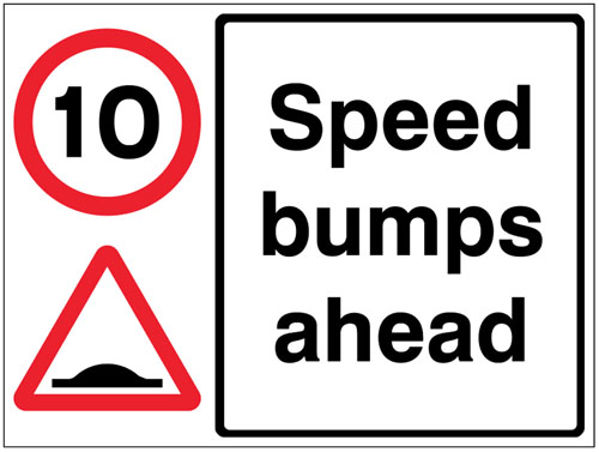 Picture of 10mph Speed bumps ahead
